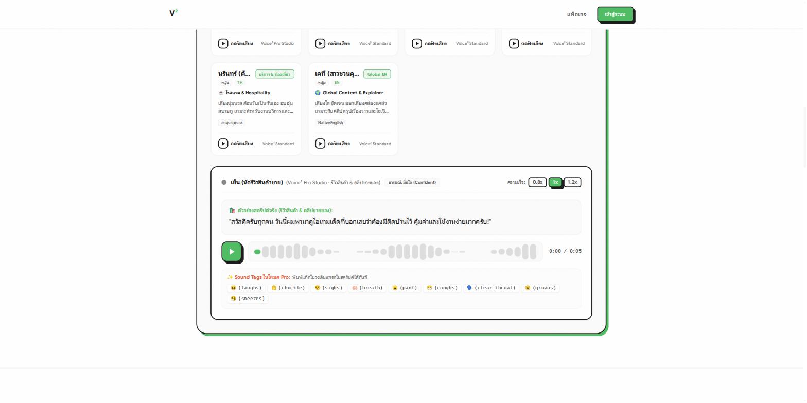 Voice² interactive voice generation demo